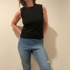 Jcrew black sweater vest 100% Cashmere